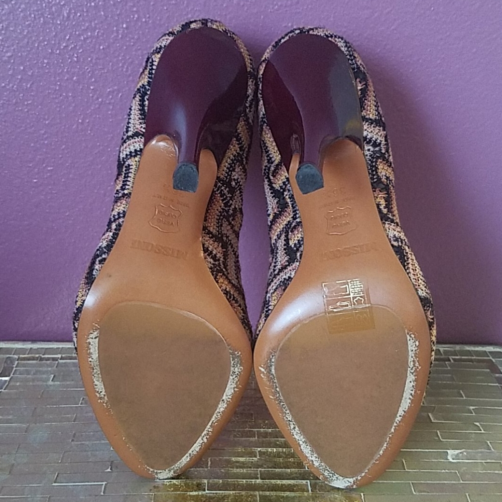 Missoni woven pumps w leather soles - Picture 2 of 2